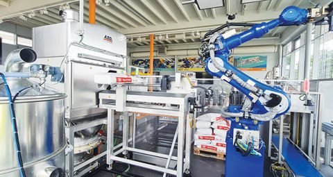 Automatic Depalletizing and Emptying of Bagged Raw Materials: Robot ...