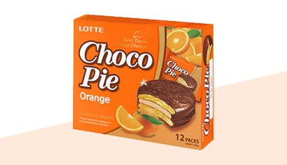 Lotte Choco Pie Real Orange Variant