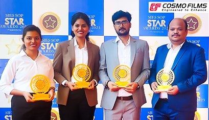 Cosmo Films bags SIES SOP Star Award for Packaging Materials & Components across 4 entries