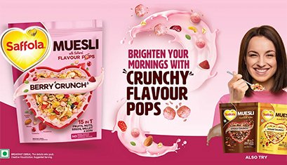 Saffola Muesli with flavour Pops