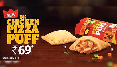 Burger King India Expands Snacking Menu with Launch of delicious Industry First BK Chicken Pizza Puff in South India