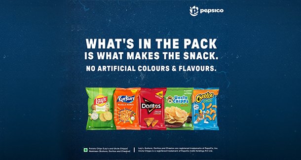 PEPSICO INDIA HIGHLIGHTS ‘NO ARTIFICIAL COLOURS AND FLAVOURS’ ACROSS FOODS PORTFOLIO, BRINGING INGREDIENT TRANSPARENCY INTO SHARPER FOCUS